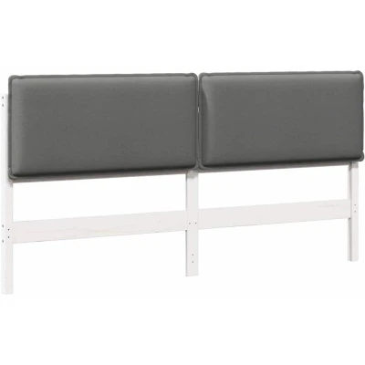 Paveikslėlis vidaXL Upholstered Headboard White and Light Grey 180 cm
