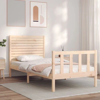 Paveikslėlis vidaXL Bed Frame without Mattress Small Single Solid Wood Pine