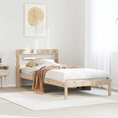 Paveikslėlis vidaXL Bed Frame without Mattress 90x190 cm Single Solid Wood Pine