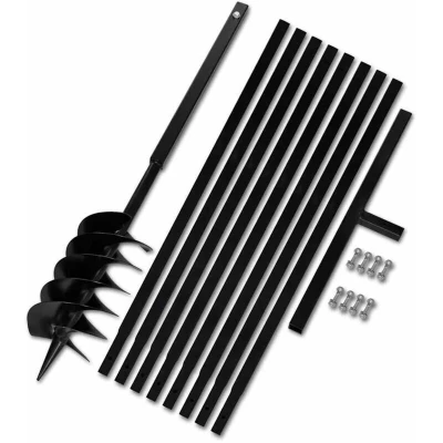 Paveikslėlis vidaXL Ground Drill with Handle 150 mm Extension Tube 9 m Steel