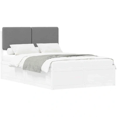 Paveikslėlis vidaXL Bed Frame with Upholstered Headboard Light Grey 120 x 190 cm