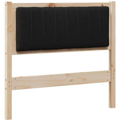 Paveikslėlis vidaXL Upholstered Headboard Brown 90 cm Solid Pine Wood