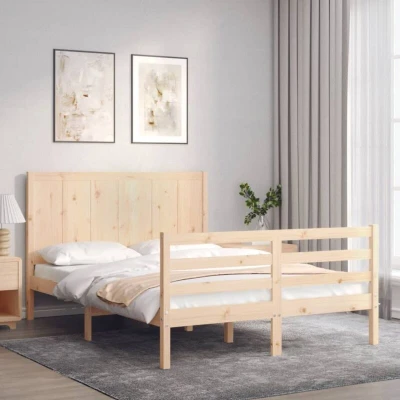 Paveikslėlis vidaXL Bed Frame without Mattress 140x200 cm Solid Wood