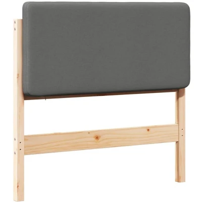 Paveikslėlis vidaXL Upholstered Headboard Brown and Light Grey 100 cm