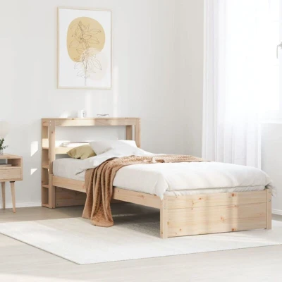 Paveikslėlis vidaXL Bed Frame with Headboard without Mattress 90x190 cm Single