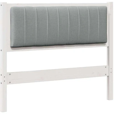 Paveikslėlis vidaXL Upholstered Headboard White 100 cm Solid Pine Wood