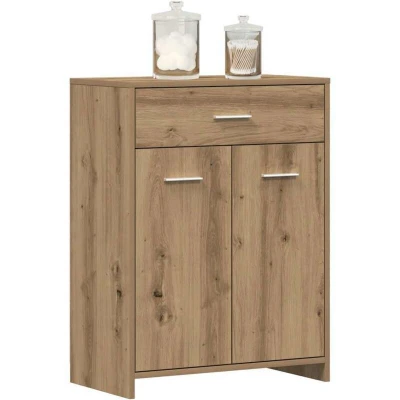 Paveikslėlis vidaXL Bathroom Cabinet Artisan Oak 60x33x80 cm Engineered Wood