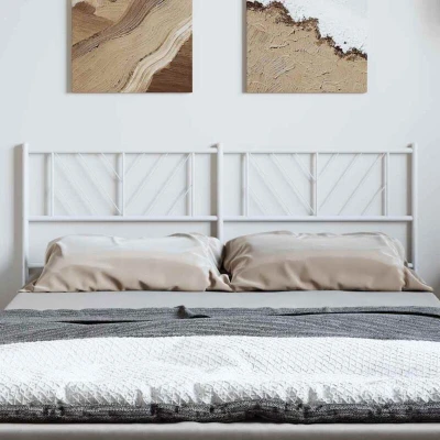 Paveikslėlis vidaXL Metal Replace Headboard White 135 cm