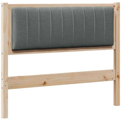 Paveikslėlis vidaXL Upholstered Headboard Brown 100 cm Solid Pine Wood