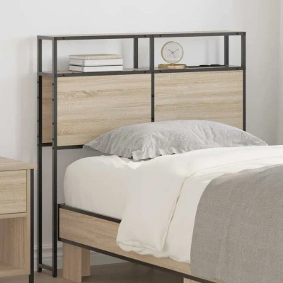 Paveikslėlis vidaXL Storage Headboard with Sonoma oak Engineered wood