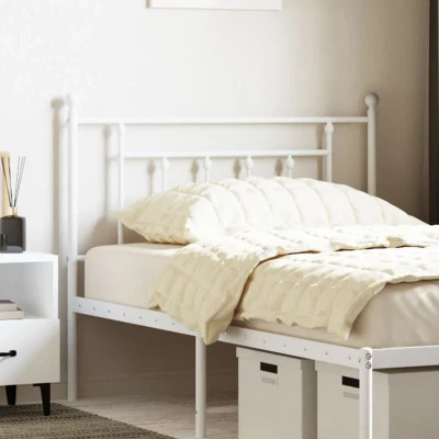 Paveikslėlis vidaXL Metal Replace Headboard White 107 cm