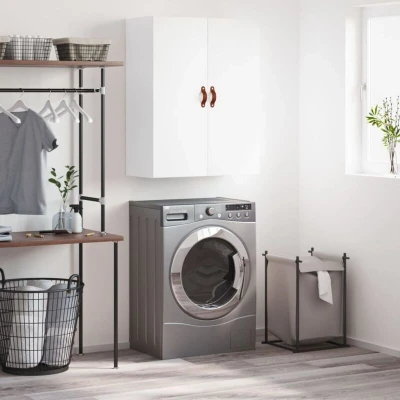 Paveikslėlis vidaXL Wall Mounted Cabinet White 69.5x34x90 cm