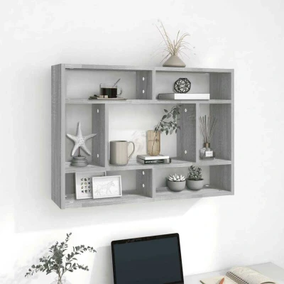 Paveikslėlis vidaXL Wall Shelf Grey Sonoma 75x16x55 cm Engineered Wood