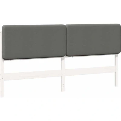 Paveikslėlis vidaXL Upholstered Headboard White and Light Grey 180 cm