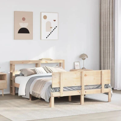 Paveikslėlis vidaXL Bed Frame with Headboard without Mattress 120x200 cm