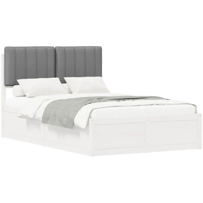 Paveikslėlis vidaXL Bed Frame with Upholstered Headboard Light Grey 120 x 200 cm