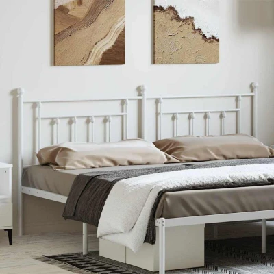 Paveikslėlis vidaXL Metal Replace Headboard White 193 cm