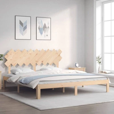 Paveikslėlis vidaXL Bed Frame without Mattress Super King Size Solid Wood Pine