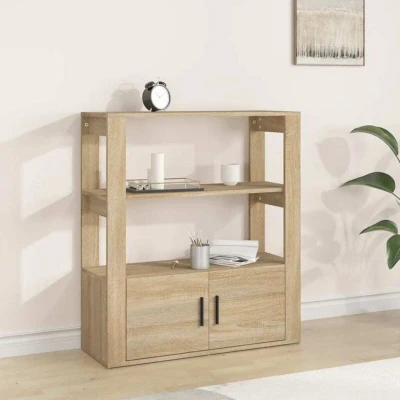 Paveikslėlis vidaXL Sideboard Sonoma Oak 80x30x90 cm Engineered Wood
