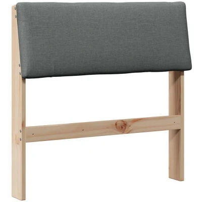 Paveikslėlis vidaXL Upholstered Headboard Dark Grey 75 cm Solid Pine Wood