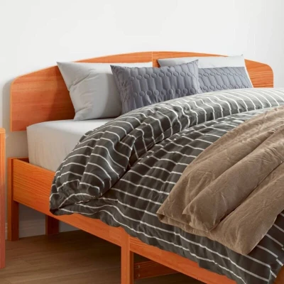 Paveikslėlis vidaXL Headboard Wax Brown 150 cm Solid Wood Pine