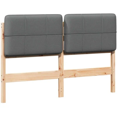 Paveikslėlis vidaXL Upholstered Headboard Brown and Light Grey 160 cm