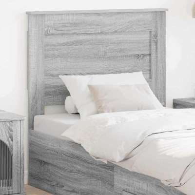 Paveikslėlis vidaXL Headboard with Grey Sonoma 100 cm Engineered Wood