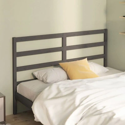 Paveikslėlis vidaXL Bed Headboard Grey 126x4x100 cm Solid Wood Pine