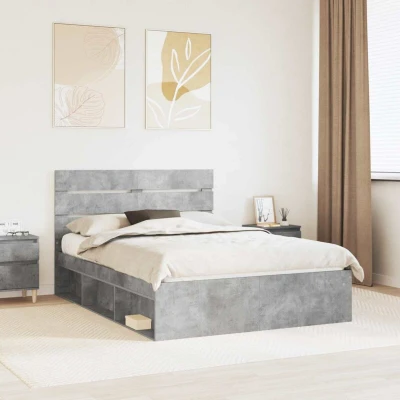 Paveikslėlis vidaXL Bed Frame with Headboard Concerte 140 x 190 cm Solid Pine Wood