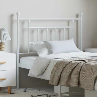 Paveikslėlis vidaXL Metal Replace Headboard White 100 cm