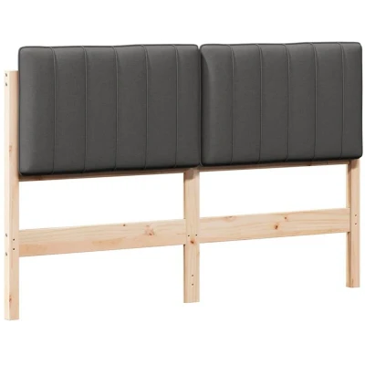 Paveikslėlis vidaXL Upholstered Headboard with Brown and Dark Grey 140 cm
