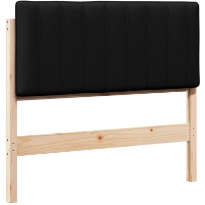 Paveikslėlis vidaXL Upholstered Headboard Brown and Black 100 cm Solid Pine Wood